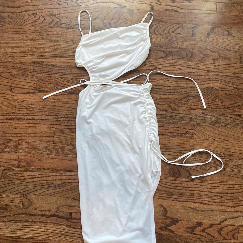 Asymmetrical White Bride Dress